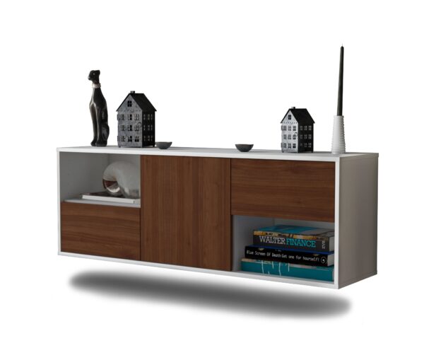 Lowboard Louisville, Walnuss, hängend (136x49x35cm)
