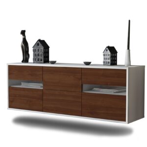 Lowboard Sacramento, Walnuss, hängend (136x49x35cm)