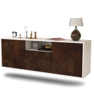 Lowboard Mesa, Rost, hängend (136x49x35cm)