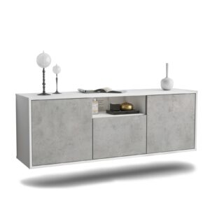 Lowboard Mesa, Beton, hängend (136x49x35cm)