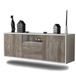 Lowboard Mesa, Treibholz, hängend (136x49x35cm)