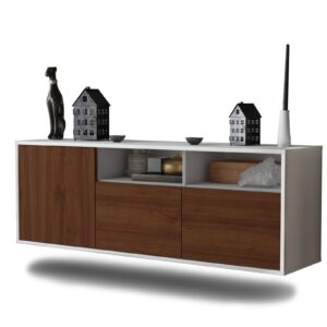Lowboard Omaha, Walnuss, hängend (136x49x35cm)