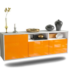 Lowboard Omaha, Orange, hängend (136x49x35cm)