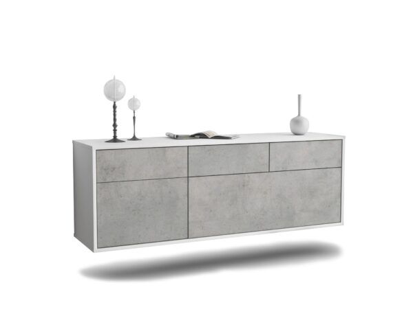 Lowboard Tulsa, Beton, hängend (136x49x35cm)