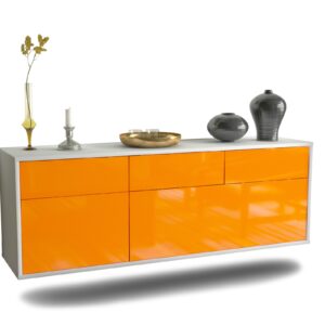 Lowboard Tulsa, Orange, hängend (136x49x35cm)
