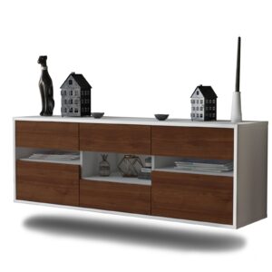 Lowboard Arlington, Walnuss, hängend (136x49x35cm)