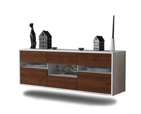 Lowboard Arlington, Walnuss, hängend (136x49x35cm)