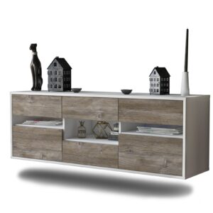 Lowboard Arlington, Treibholz, hängend (136x49x35cm)