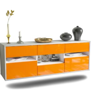 Lowboard Arlington, Orange, hängend (136x49x35cm)
