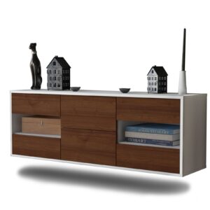 Lowboard Wichita, Walnuss, hängend (136x49x35cm)