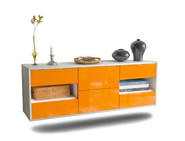 Lowboard Wichita, Orange, hängend (136x49x35cm)