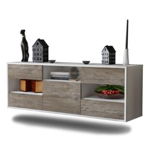 Lowboard St. Louis, Treibholz, hängend (136x49x35cm)