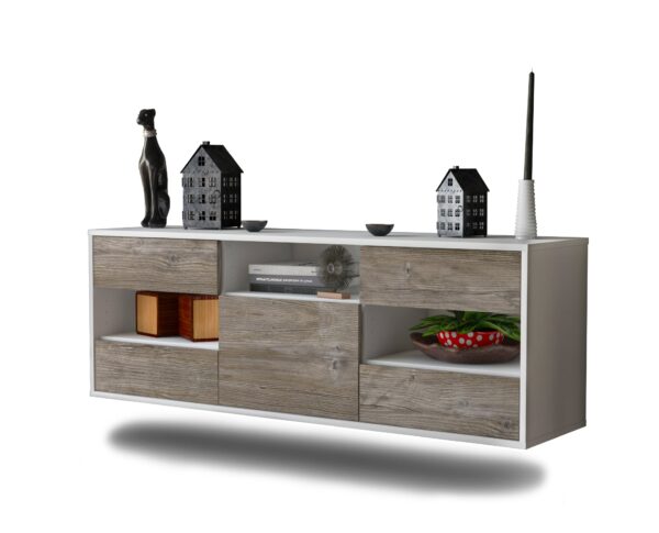 Lowboard St. Louis, Treibholz, hängend (136x49x35cm)