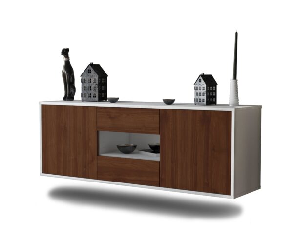 Lowboard Tampa, Walnuss, hängend (136x49x35cm)