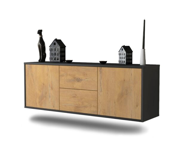 Lowboard Nashville, Eiche, hängend (136x49x35cm)