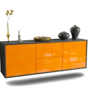 Lowboard Nashville, Orange, hängend (136x49x35cm)