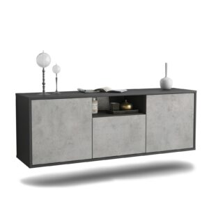 Lowboard Mesa, Beton, hängend (136x49x35cm)