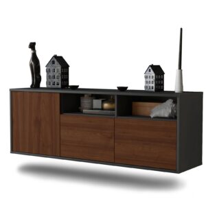 Lowboard Omaha, Walnuss, hängend (136x49x35cm)