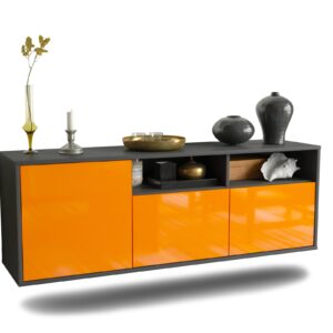 Lowboard Omaha, Orange, hängend (136x49x35cm)