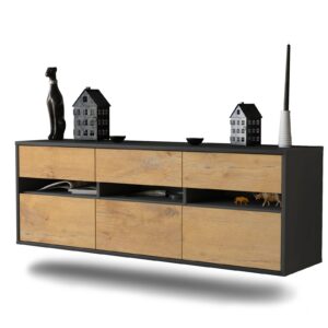Lowboard Raleigh, Eiche, hängend (136x49x35cm)