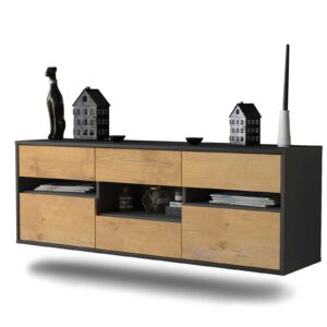 Lowboard Arlington, Eiche, hängend (136x49x35cm)