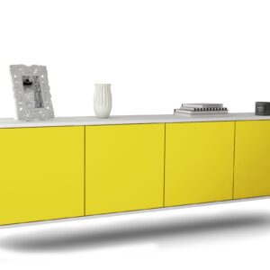 Lowboard Anaheim, Gelb, hängend (180x49x35cm)