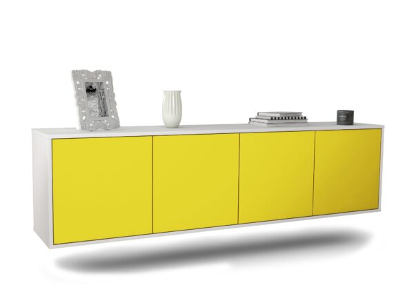 Lowboard Anaheim, Gelb, hängend (180x49x35cm)