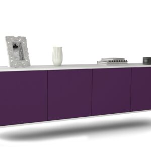 Lowboard Anaheim, Lila, hängend (180x49x35cm)