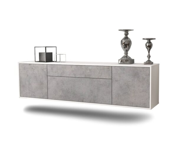 Lowboard Aurora, Beton, hängend (180x49x35cm)