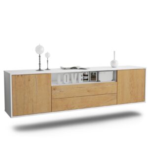 Lowboard Stockton, Eiche, hängend (180x49x35cm)