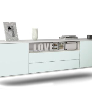 Lowboard Stockton, Mint, hängend (180x49x35cm)