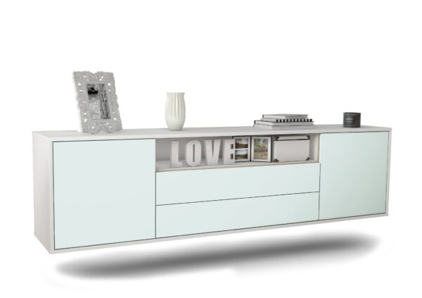 Lowboard Stockton, Mint, hängend (180x49x35cm)