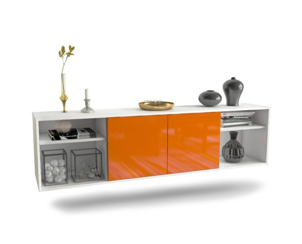 Lowboard Anchorage, Orange, hängend (180x49x35cm)