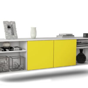 Lowboard Anchorage, Gelb, hängend (180x49x35cm)