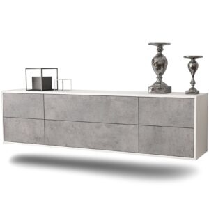 Lowboard Saint Paul, Beton, hängend (180x49x35cm)