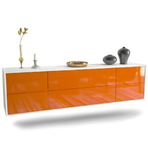 Lowboard Saint Paul, Orange, hängend (180x49x35cm)