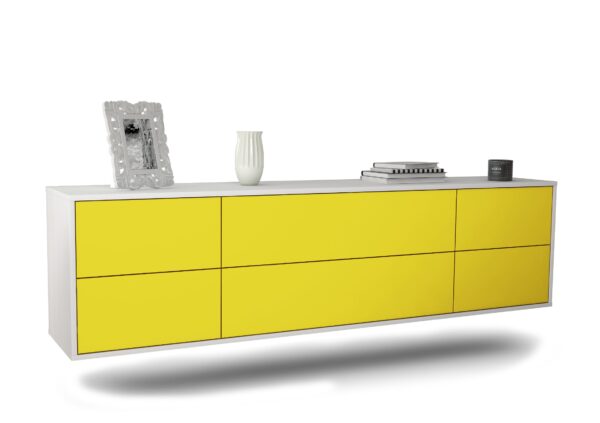 Lowboard Saint Paul, Gelb, hängend (180x49x35cm)