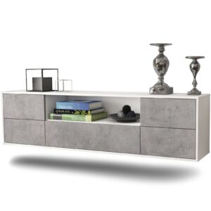 Lowboard Buffalo, Beton, hängend (180x49x35cm)