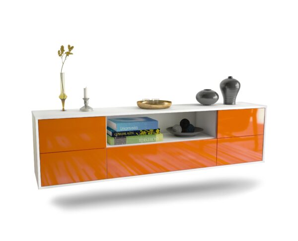 Lowboard Buffalo, Orange, hängend (180x49x35cm)