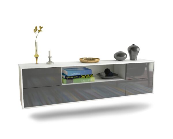 Lowboard Buffalo, Grau, hängend (180x49x35cm)