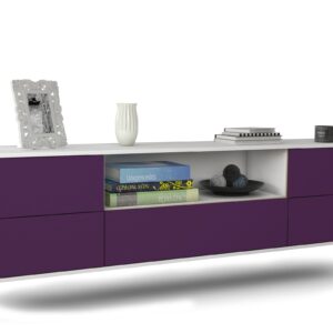 Lowboard Buffalo, Lila, hängend (180x49x35cm)