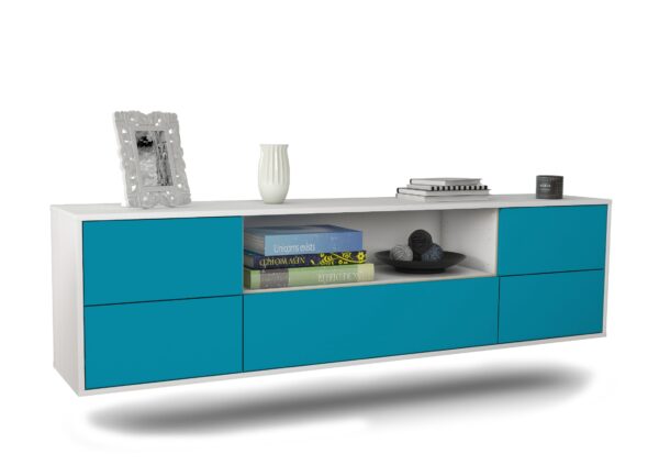 Lowboard Buffalo, Türkis, hängend (180x49x35cm)