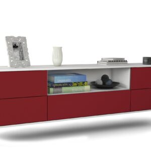 Lowboard Buffalo, Bordeaux, hängend (180x49x35cm)
