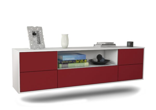Lowboard Buffalo, Bordeaux, hängend (180x49x35cm)