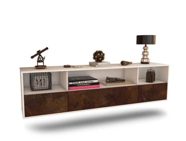 Lowboard Plano, Rost, hängend (180x49x35cm)