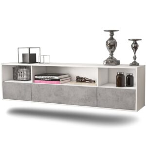 Lowboard Plano, Beton, hängend (180x49x35cm)