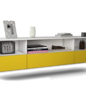 Lowboard Plano, Gelb, hängend (180x49x35cm)