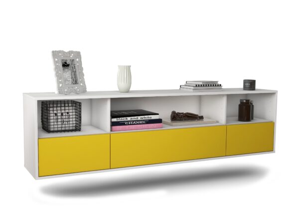 Lowboard Plano, Gelb, hängend (180x49x35cm)