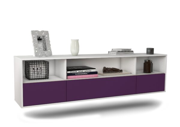 Lowboard Plano, Lila, hängend (180x49x35cm)