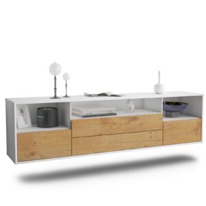 Lowboard Henderson, Eiche, hängend (180x49x35cm)